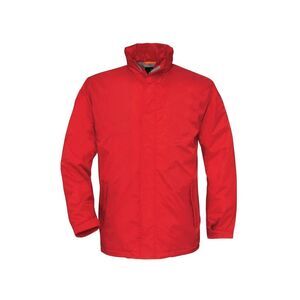 B&C Mens Casual Ocean Shore Waterproof Fleece Lined Full Zip Jacket / Red